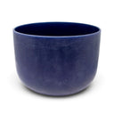 Rare Earth Gallery 12-inch lapis lazuli infused quartz singing bowl in deep blue for sound healing and meditation