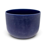 Rare Earth Gallery 12-inch lapis lazuli infused quartz singing bowl in deep blue for sound healing and meditation