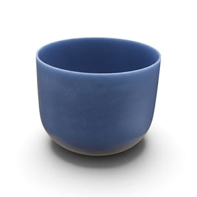 Rare Earth Gallery 10-inch Lapis Lazuli singing bowl in deep blue, tuned to note F at 1440Hz for sound healing.