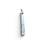 Rare Earth Gallery Muonionalusta meteorite ingot pendant featuring a distinct Widmanstatten pattern on silver metal