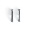 Rare Earth Gallery Muonionalusta meteorite ingot stud earrings with a distinct Widmanstatten pattern in silver grey.