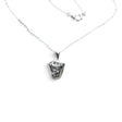 Rare Earth Gallery Campo De Cielo meteorite nugget pendant in a 925 sterling silver bezel on an 18-inch chain