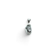 Rare Earth Gallery Campo De Cielo meteorite pendant featuring an organic nugget shape in a 925 sterling silver bezel