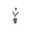 Rare Earth Gallery triangular Muonionalusta meteorite pendant with rope bezel and Campo del Cielo nugget in silver