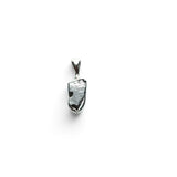 Rare Earth Gallery Campo De Cielo meteorite pendant with an organic nugget shape set in a 925 sterling silver bezel.