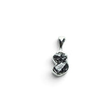 Rare Earth Gallery Campo De Cielo meteorite pendant featuring an organic nugget shape set in 925 sterling silver.