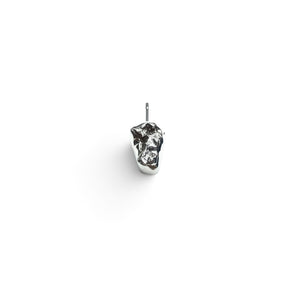 Rare Earth Gallery Campo De Cielo meteorite pendant featuring a dainty organic nugget in a 925 sterling silver bezel