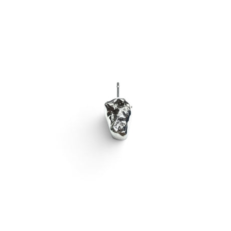 Rare Earth Gallery Campo De Cielo meteorite pendant featuring a dainty organic nugget in a 925 sterling silver bezel