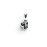 Rare Earth Gallery Campo De Cielo meteorite pendant featuring an organic nugget shape set in 925 sterling silver