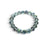 Rare Earth Gallery mystic topaz crystal beaded bracelet with sparkling silver accents on a white background
