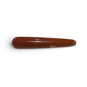 Rare Earth Gallery polished brecciated red jasper massage wand with smooth cylindrical shape