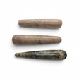 Rare Earth Gallery rhodonite massage wands featuring polished pink and grey natural stone textures.