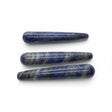 Three Rare Earth Gallery sodalite massage wands with smooth polished blue and white stone surfaces