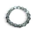 Rare Earth Gallery topaz crystal beaded bracelet with sparkling silver-toned spacer accents on a white background