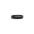 Rare Earth Gallery 6mm tungsten ring featuring black IP plating and champagne-colored bands in a polished finish.
