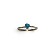 Rare Earth Gallery Sleeping Beauty turquoise nugget ring with a delicate round metal band.