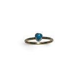 Rare Earth Gallery Sleeping Beauty turquoise nugget ring with a delicate round metal band.