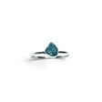 Rare Earth Gallery turquoise nugget ring featuring a raw blue stone set on a simple round silver band