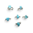 Rare Earth Gallery collection of polished freeform turquoise nugget rings set in simple 925 sterling silver bands.