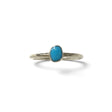 Rare Earth Gallery polished turquoise mini dot ring in sterling silver, size 5