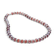 Rare Earth Gallery wine crystal necklace featuring faceted beads and silver-tone spacers for an elegant look.