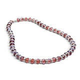 Rare Earth Gallery wine crystal necklace featuring faceted beads and silver-tone spacers for an elegant look.