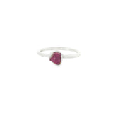 Bague Rubis Pépites sur Bande Verte T7