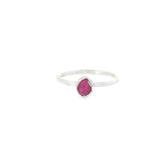 Bague Rubis Pépites sur Bande Verte T7