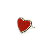 Red Fire Opal Cabochon Bezel Set in Flare Design Silver Band