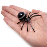 Black Sard Onyx Spider - Sphere on Silver Body