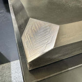 Iron Quartz Crystal Cluster Plaque On Custom Etched Stand