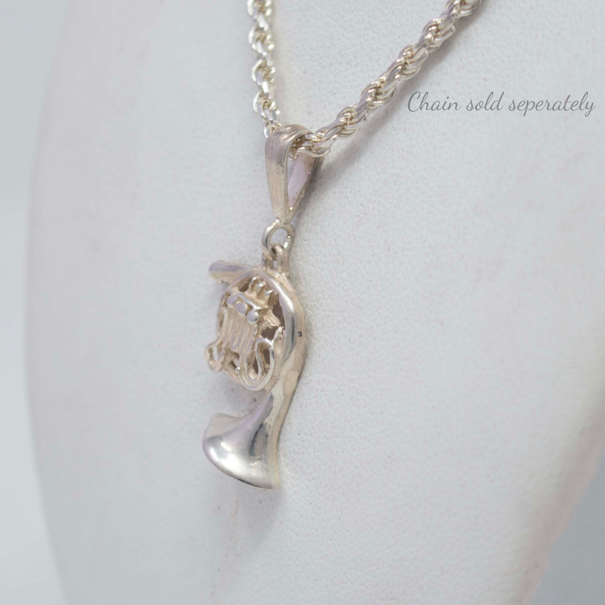 Sterling Silver Pendant - Trumpet