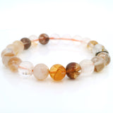 Yellow Hematoid Quartz Beaded Bracelet - 8.5mm Round